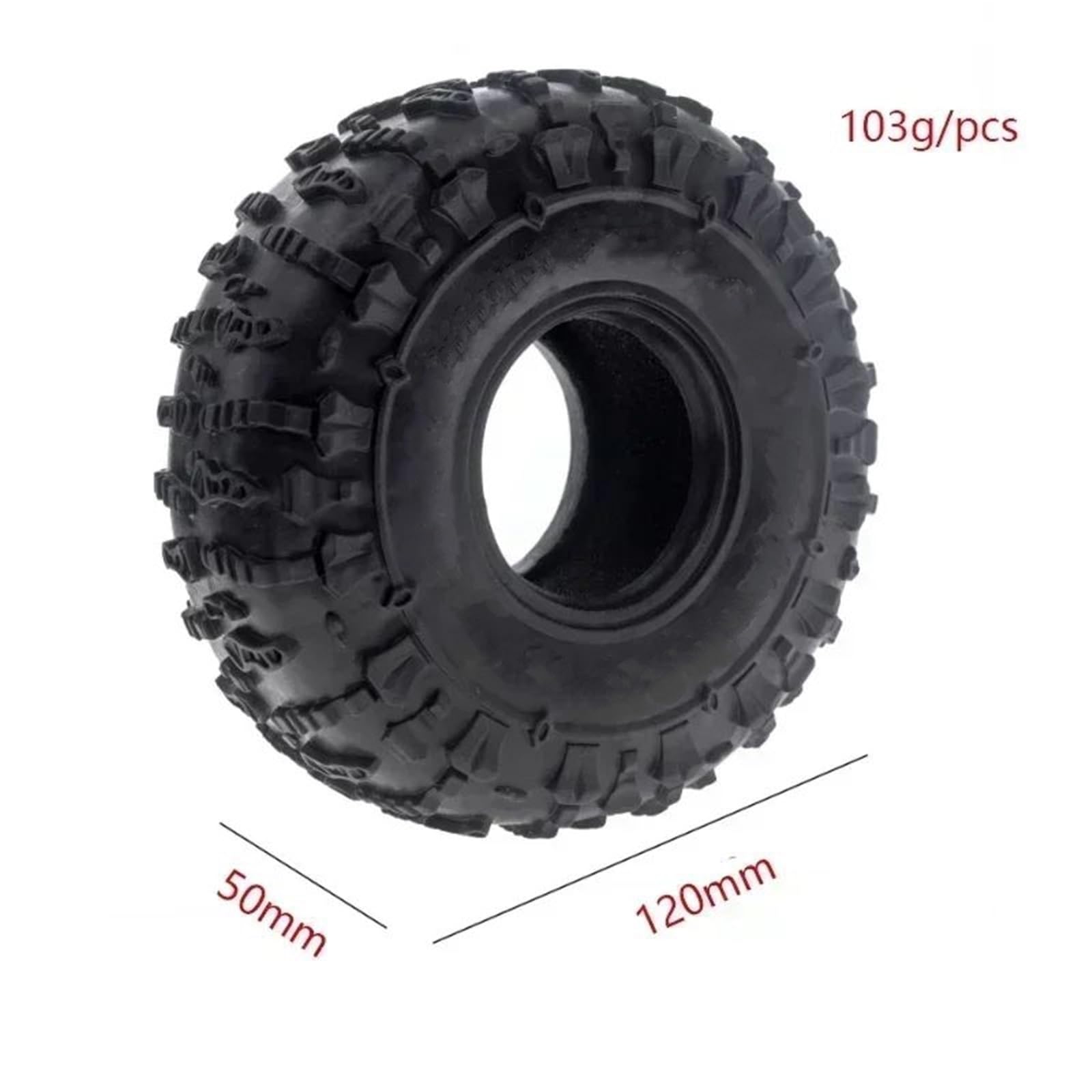 Pneumatici Delle Ruote Pneumatico Gomma 1.9 Pollici 120x50mm Per Trx4 Per Trx6 Per Axial Per Scx10 Axi03007 90046 Brx10 90018 1/10 Rc Parts Ricambi Modellini RC