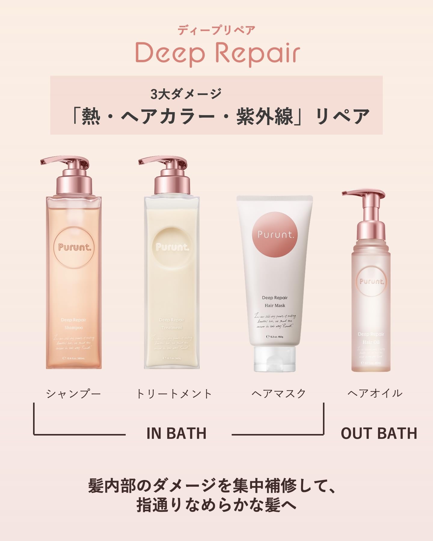 Amazon | プルント ディープリペア美容液シャンプー 本体 380ml