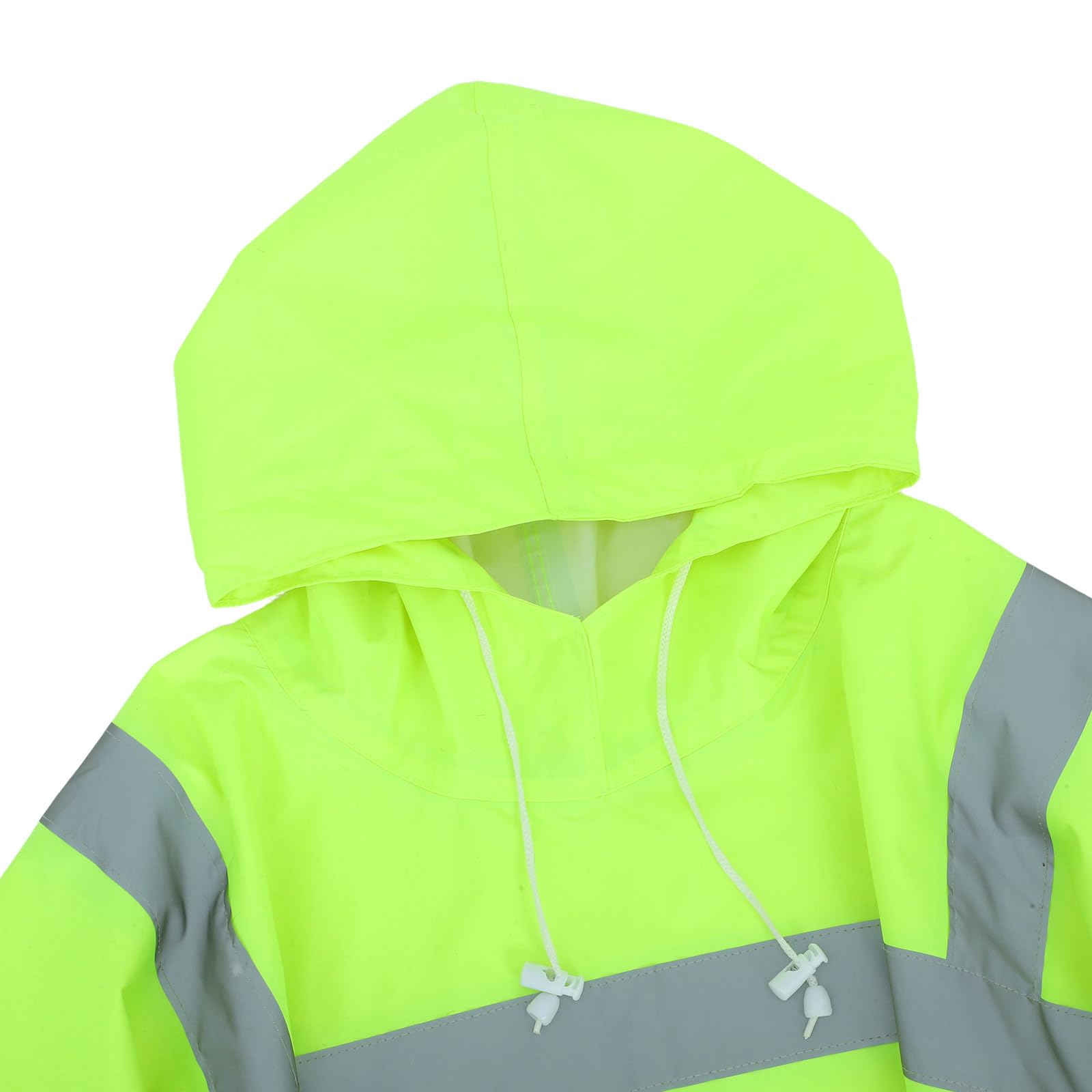 Poncho Pluie Imperméable Réfléchissant avec Capuche à Cordon et Grandes Poches, Polyester Taffetas et Pvc, pour Déplacements Quotidiens et Secours D'urgence