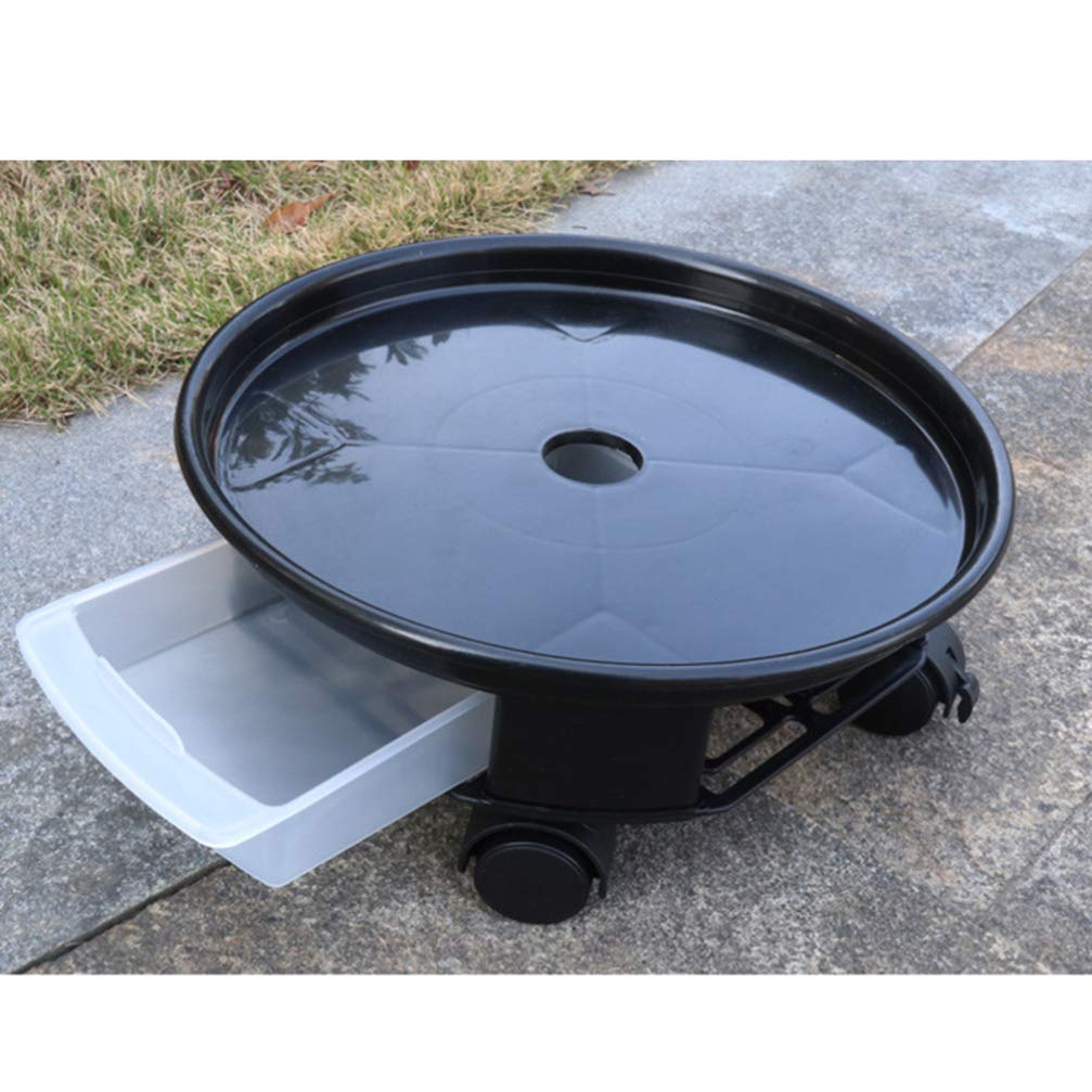 HEMOTON Rollbarer Pflanzenuntersetzer 13 Zoll Mit Rollen Und Stoppbremse Mobilität Für Blumentöpfe 33X33X7 cm Ideal Für Garten Und Balkon Pflanzkübel Transporthilfe Und Schutz