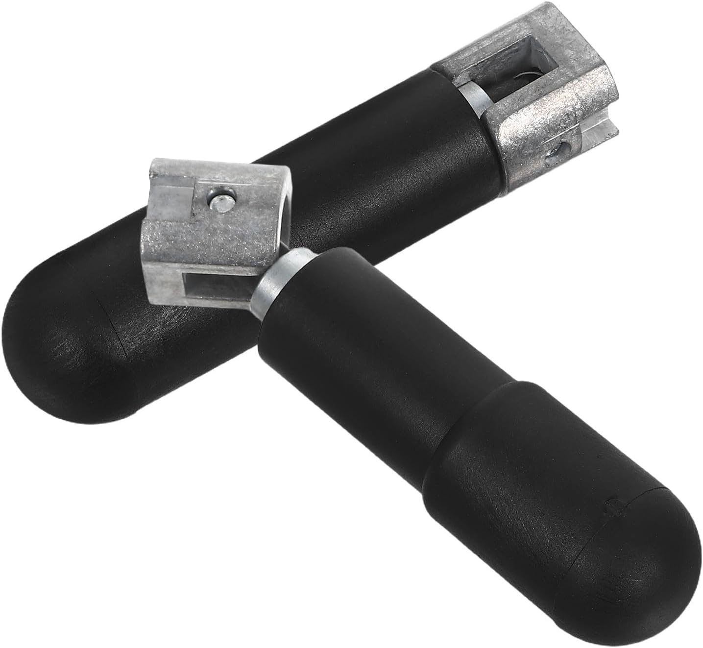 2pcs Folding Handwheel Handle with Black Plastic Fold Away Knob