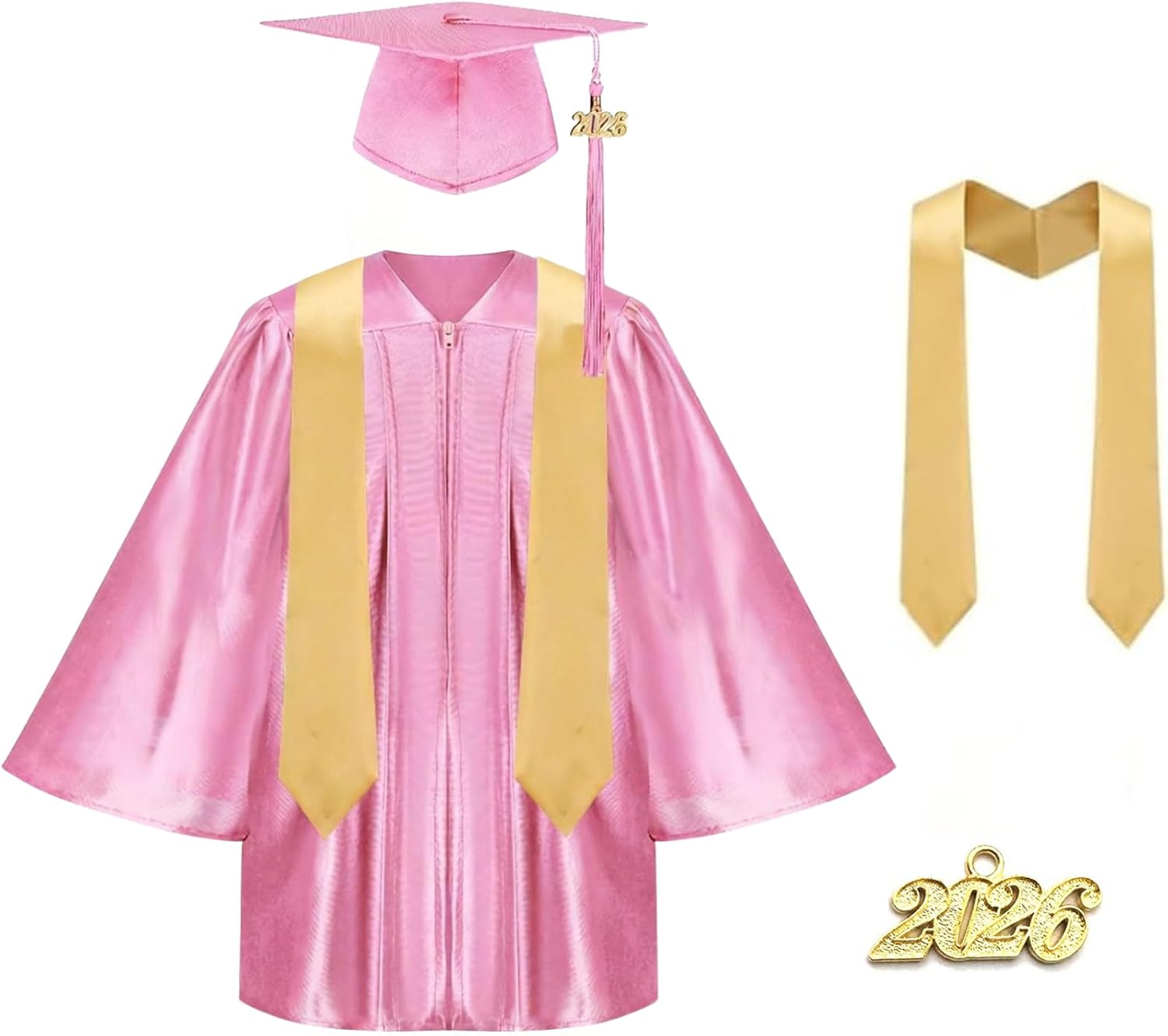 yolsun Kindergarten Graduation Cap and Gown 2026, Preschool Graduation Gown Cap Set with 2026 Tassel