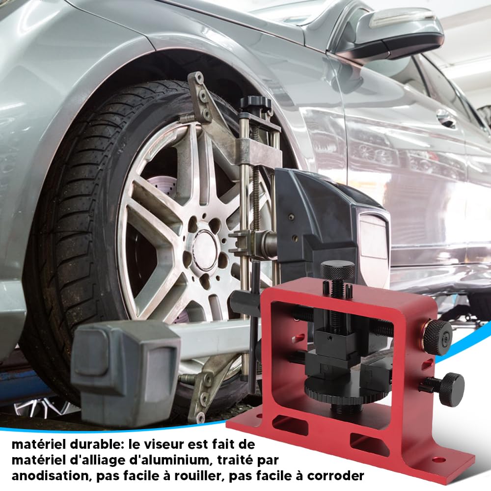 Herramienta de empujador de Vista Trasera, Pistola Universal, Herramienta de Ajuste de Herramienta de Vista Trasera de aleación de Aluminio anodizado con Cola de Milano para automoción(Rojo)