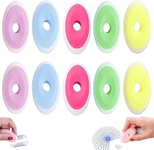 Erasable Pen, Pack of 10 Oval Silicone Erasers, Small Mixed Colours, for Students Office