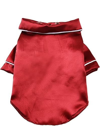 Pijamas de seda suave para perros, ropa para mascotas, ropa cómoda y transpirable de bulldog francés, Yorkie Shih Tzu, conjunto