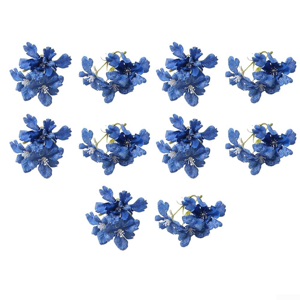 Accesorios decorativos de tres flores pequeñas de imitación, cabeza de flor para decoración de interiores, flores de pared, boutonnieres, flores de cabeza (A)