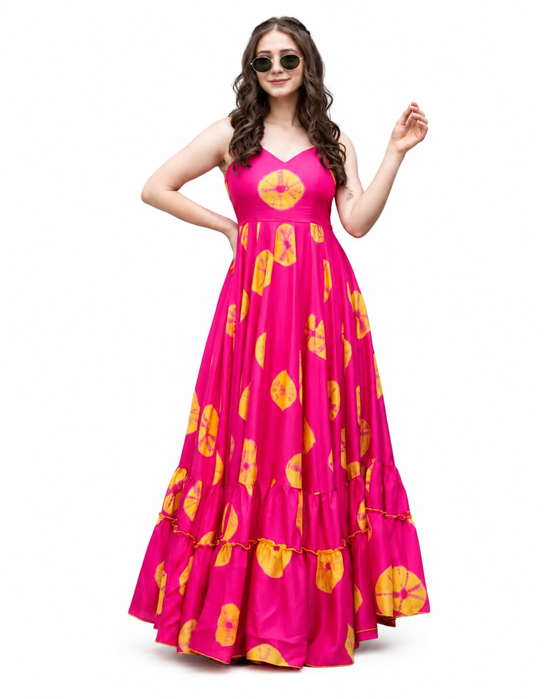 Terrific Stlye Dress for Women Western Maxi Style, Indo Western Dresses, One Piece Long Gown, A Line Flared Pattern, Ethnic Look Outfit for Women-image-46