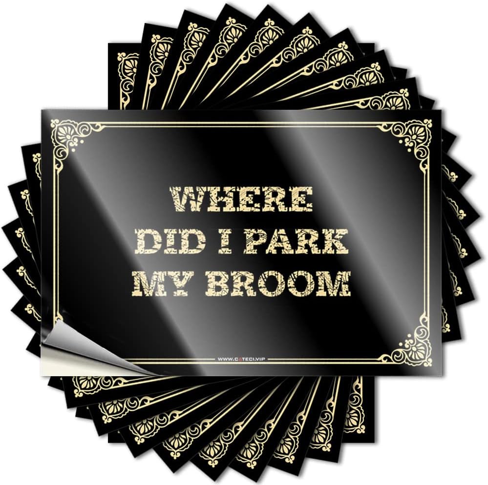 Tool Box Stickers Where Did I Park My Broom Stickers Funny Bumper Stickers for Adults Toolbox Stickers(6X9CM)