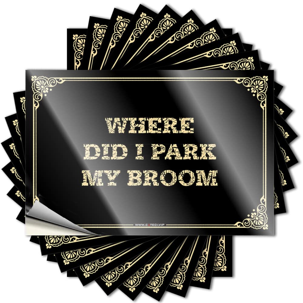 Dorm Room Accessories Bumper Decal | Where Did I Park My Broom Reading Durable Vinyl Sticker Easy Apply for Inside(12X18CM)