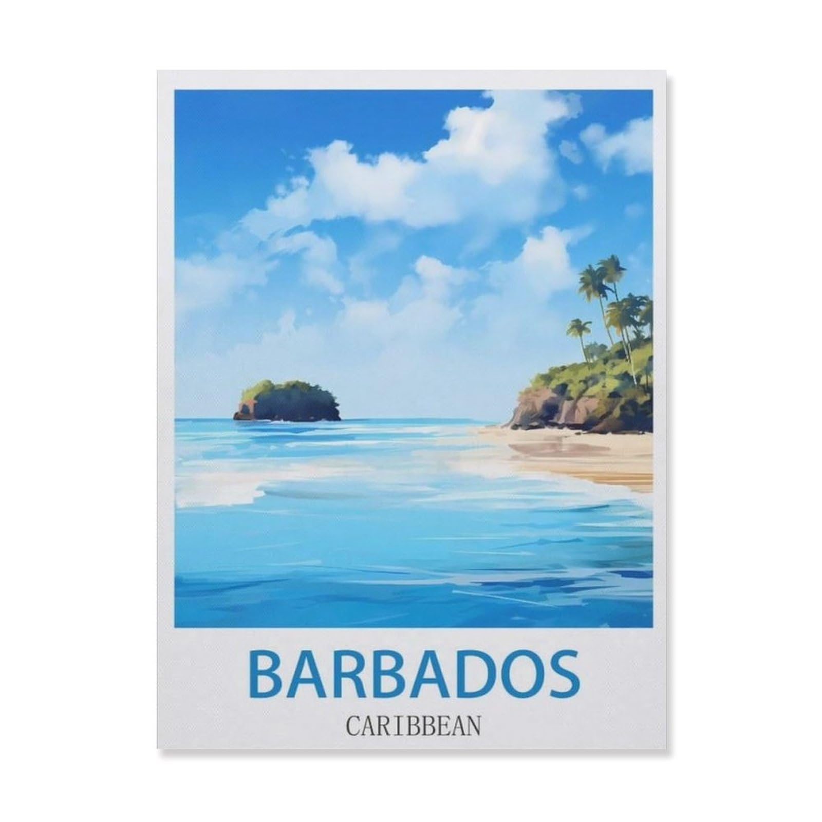 Funny Bathroom Wall Decor Signs，Barbados Caribbean(20x30cm）