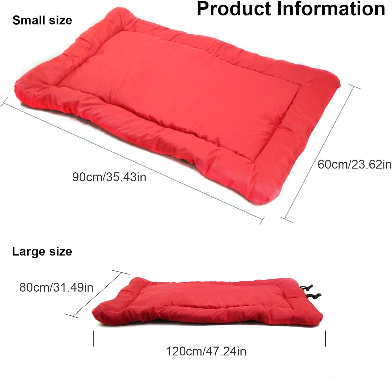 Pet Lounger Soft Cushioned Mat for Home Camp Use Elegant Rectangular Bed Compact Folding for Puppy Dog Mattress