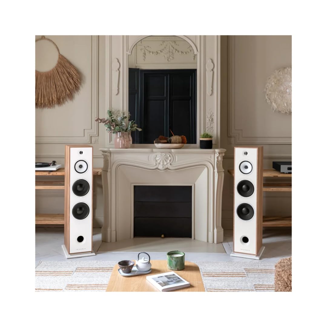 triangle - BOREA BR10 Hi-Fi Floorstanding Speakers - Power handling 200W - Efficiency 92 dB/W/m - 21cm Drivers - Versatile Music and Home Cinema - 245 x 1110 x 380 mm - Light Oak (Piece)