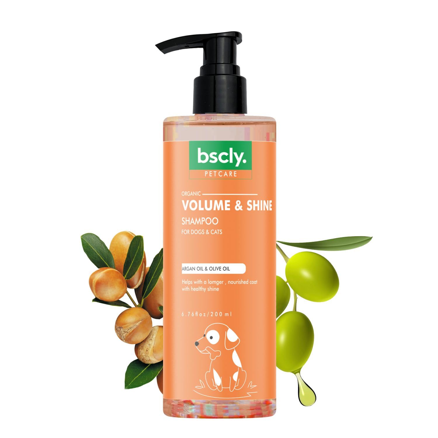 Buy Bscly Volume & Shine with Argan & Olive Oil Dog Shampoo for Pomeranian, Shih tzu Puppy