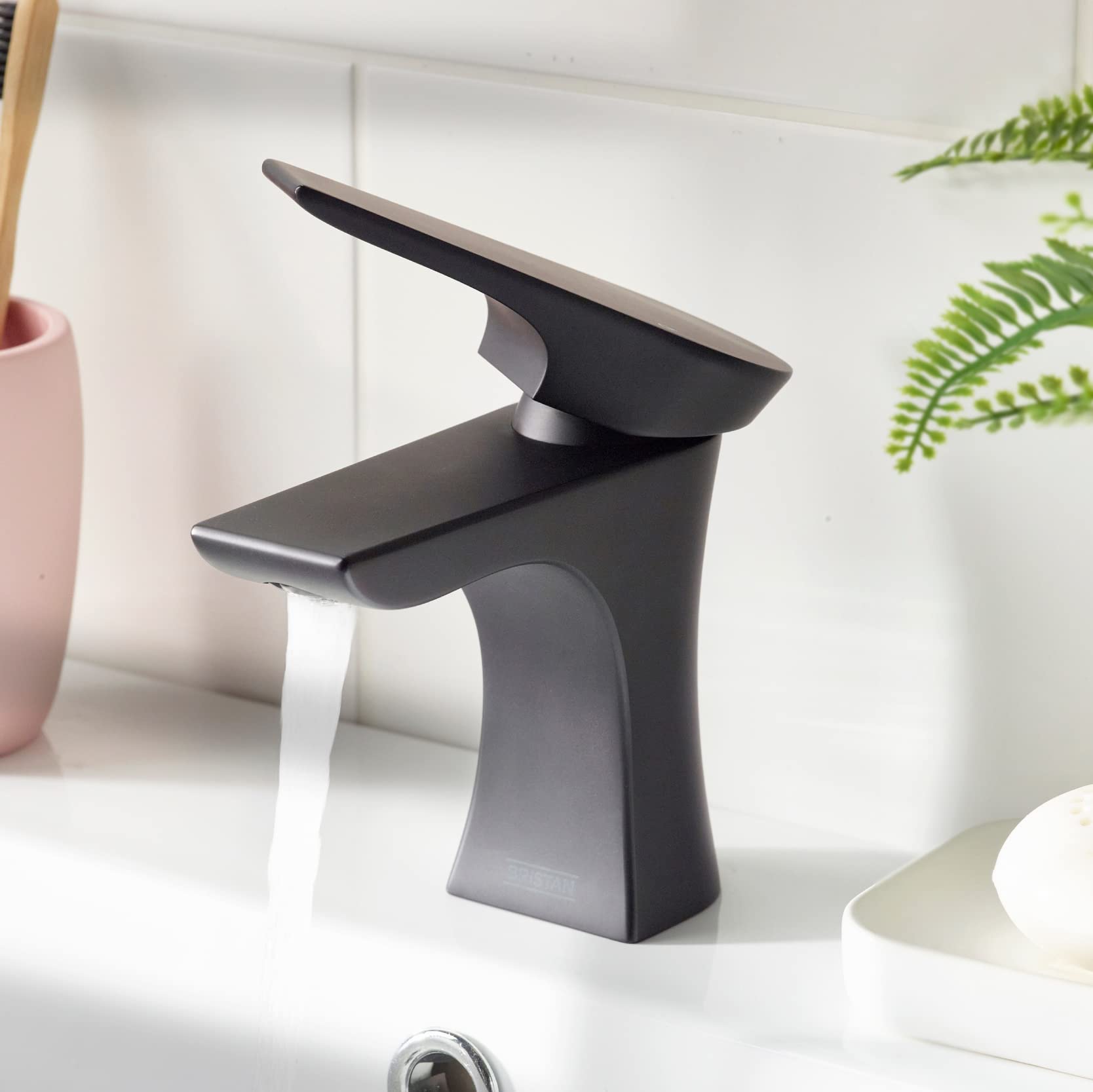 Bristan Hourglass Waschtischarmatur Mit Clicker-Ablauf – Elegante Armatur In Schwarz