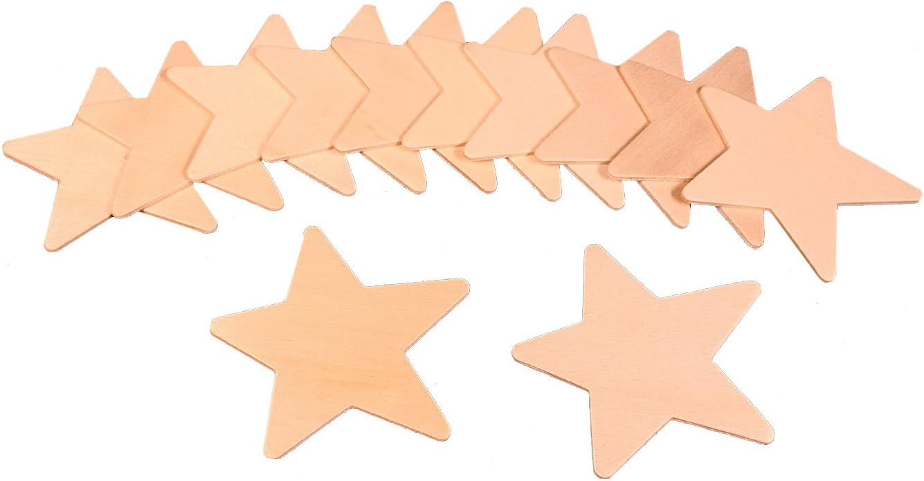 Creative Hobbies Unfinished Wood Cutouts, Ready to Paint or Decorate - 3.5 Inch Star Shape - (24)