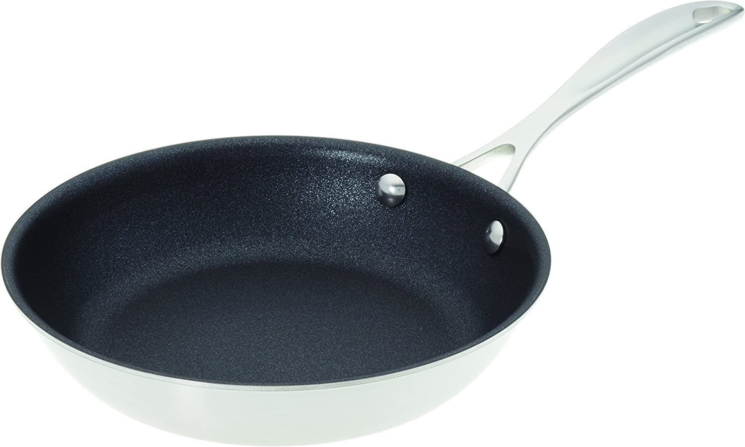 American Kitchen - 8 Inch Premium Nonstick Skillet & Frying Pan, Stainless Steel, Durable Coating, Made in America