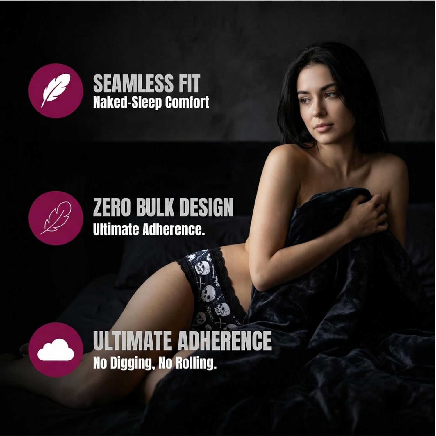 TenderTouch Women's Halloween Panties 6-Pack Cute Scary Spooky Rose Allover Print Hipster Underwear for Valentine's Day Gifts - Image 7