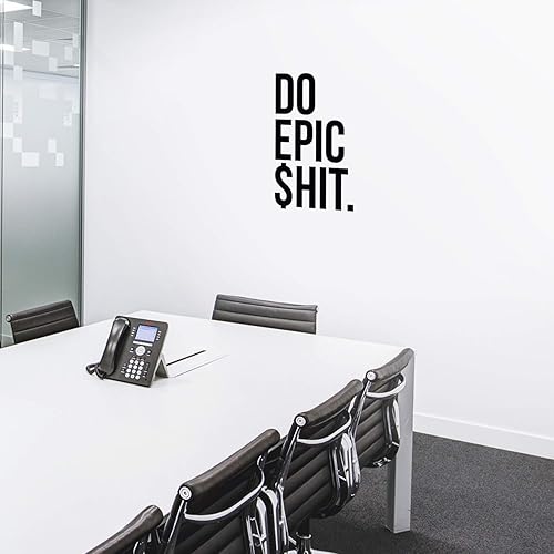 Miniatura 2 de Calcomanía de vinilo para pared, Do Epic Sh!t, 28 x 17 pulgadas, moderna y motivacional divertida cita para el hogar, dormitorio, sala de estar,