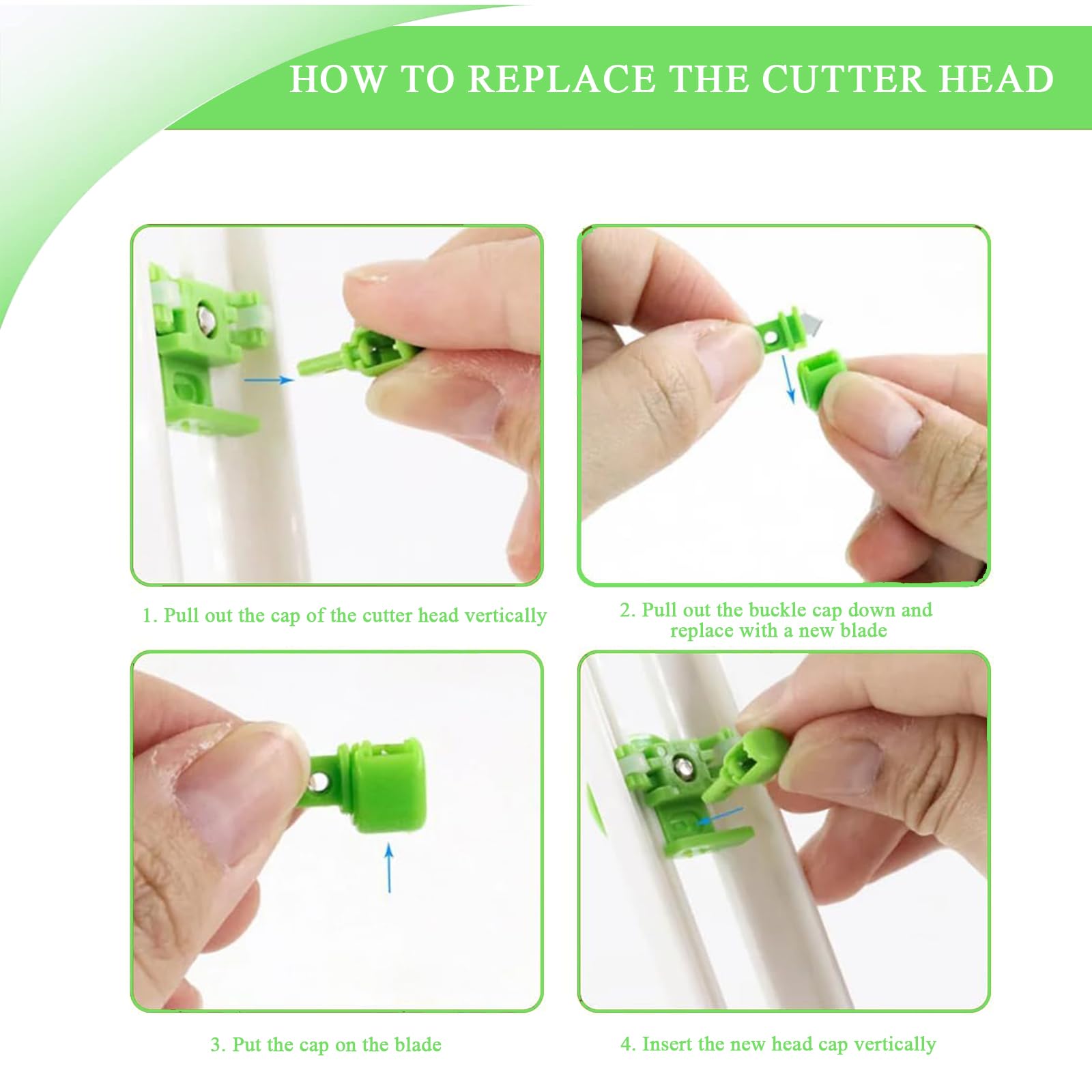 Cutter Circulaire Réglable 10-32 cm - Coupe-Cercle Rotatif avec Lames Remplaçables pour Loisirs Créatifs, Scrapbooking, Cartes 3D, DIY (Vert)
