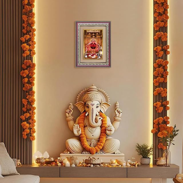 Image of DIVINITI Salasar Balaji 24K Gold Plated Foil Wall and Tabletop Photo Frame for Home Decor, Puja Room, Luxury Gifting | DG Frame 105 S2.5 (26x20 CM)