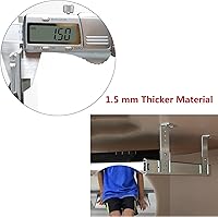 Vista 4 de 1 par de corredores de rodamientos de bolas de metal resistente, puede soportar 132.3 lbs, para bandeja de teclado de escritorio de computadora