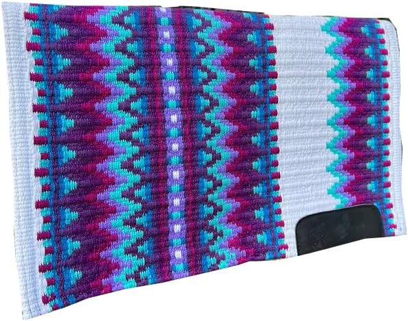 HUMAYL Saddlery Saddle Pad/Blanket for Horses Western Show Horse Saddle Blanket New Zealand Design Handmade Wool Saddle Blanket Top Wool Saddle Pad Regular Size : 34" L x 36" W x 1" inches PAD0283