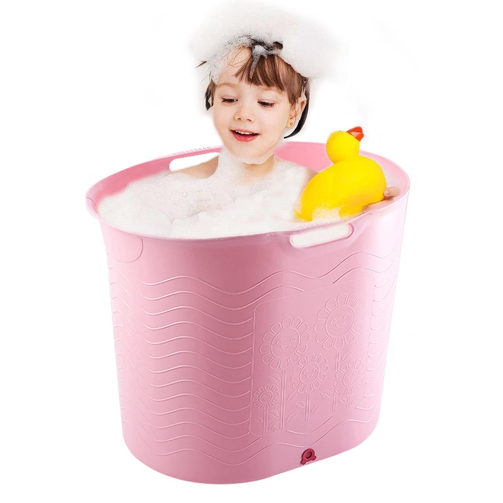 Duschbadewanne Für Kinder Zum Duschen Und Baden Tragbarer Badeeimer, | Badezimmer für Babybadezeit, Kinderbadewanne, rutschfeste Kleinkindwanne, Baby-Duschwa