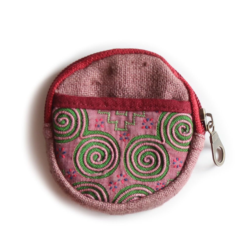 Amazon | [cèto] モン族刺繍布 コインケース ミニラウンドポーチ