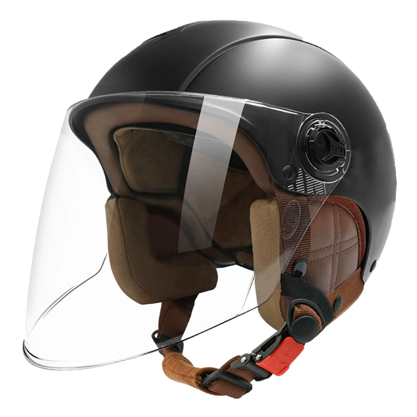 Casco moto jet abierto y ligero estilo scooter con doble visera integrada