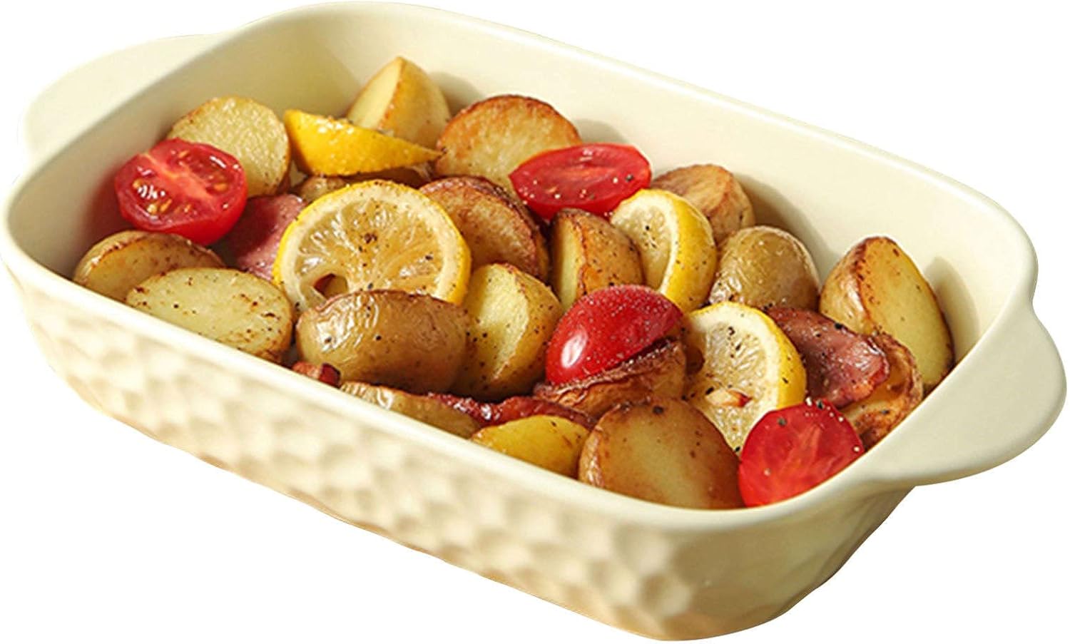 Lasagne Dish Large Deep, Ceramic Baking Dish With Handles, Rectangular