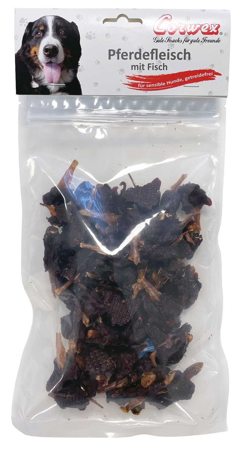 Corwex Spuntino per cani con pesce | senza cereali | ideale per cani sensibili (6 x 250 g)