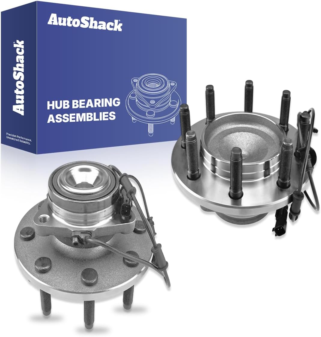 AutoShack Front Wheel Hub Bearing Assemblies Left & Right with ABS Replacement for 2006-2008 Dodge Ram 1500 2006-2008 Dodge Ram 2500 2-PC Set