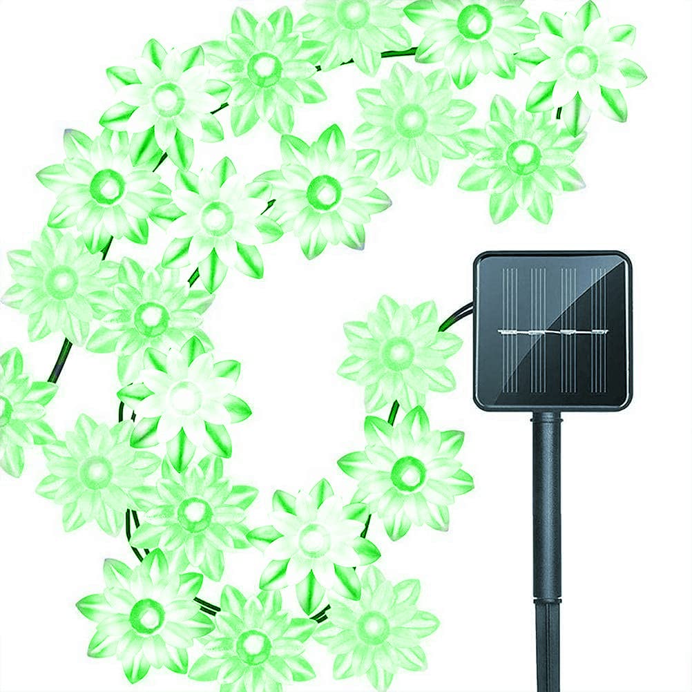 Solarny łańcuch świetlny do ogrodu, zasilany energią słoneczną, łańcuch świetlny z 8 trybami do ogrodu, na patio i na imprezę, 22 m, 200 LED, zielony