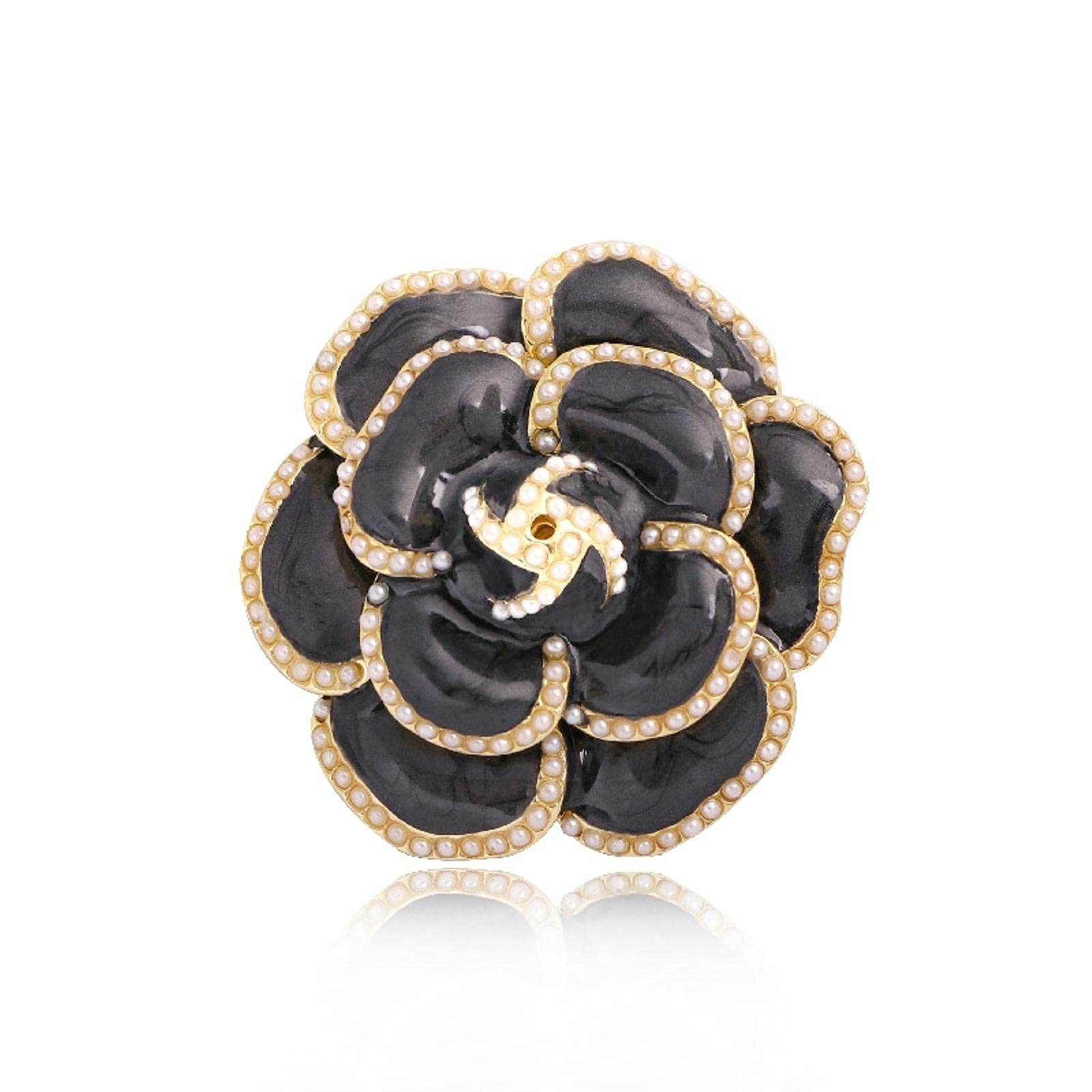 Lady Pins And Brooch Vintage Enamel Flower Crystal Rhinestone brooches Pin Brooch Pins Large Pearl broches for Women