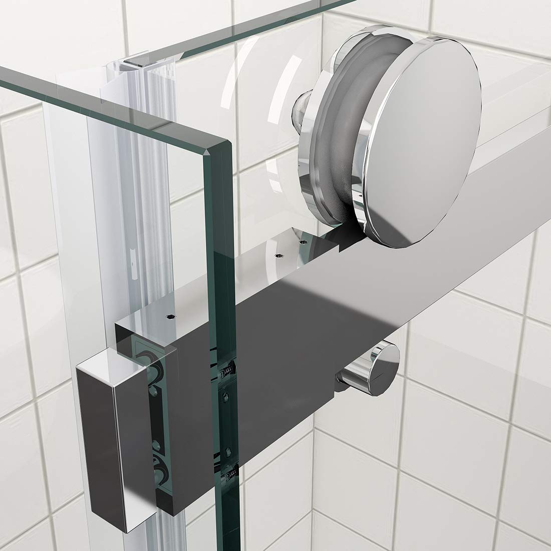 Kabina prysznicowa 130 x 90 x 195 cm z drzwiami przesuwnymi ścianka prysznicowa z 8 mm ESG Nano Glass