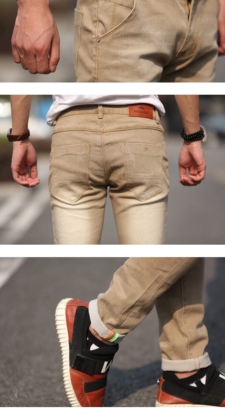 Jeans Pantalon Herren Stretchy Denim Skinny Green Jeans Fashion Jeans