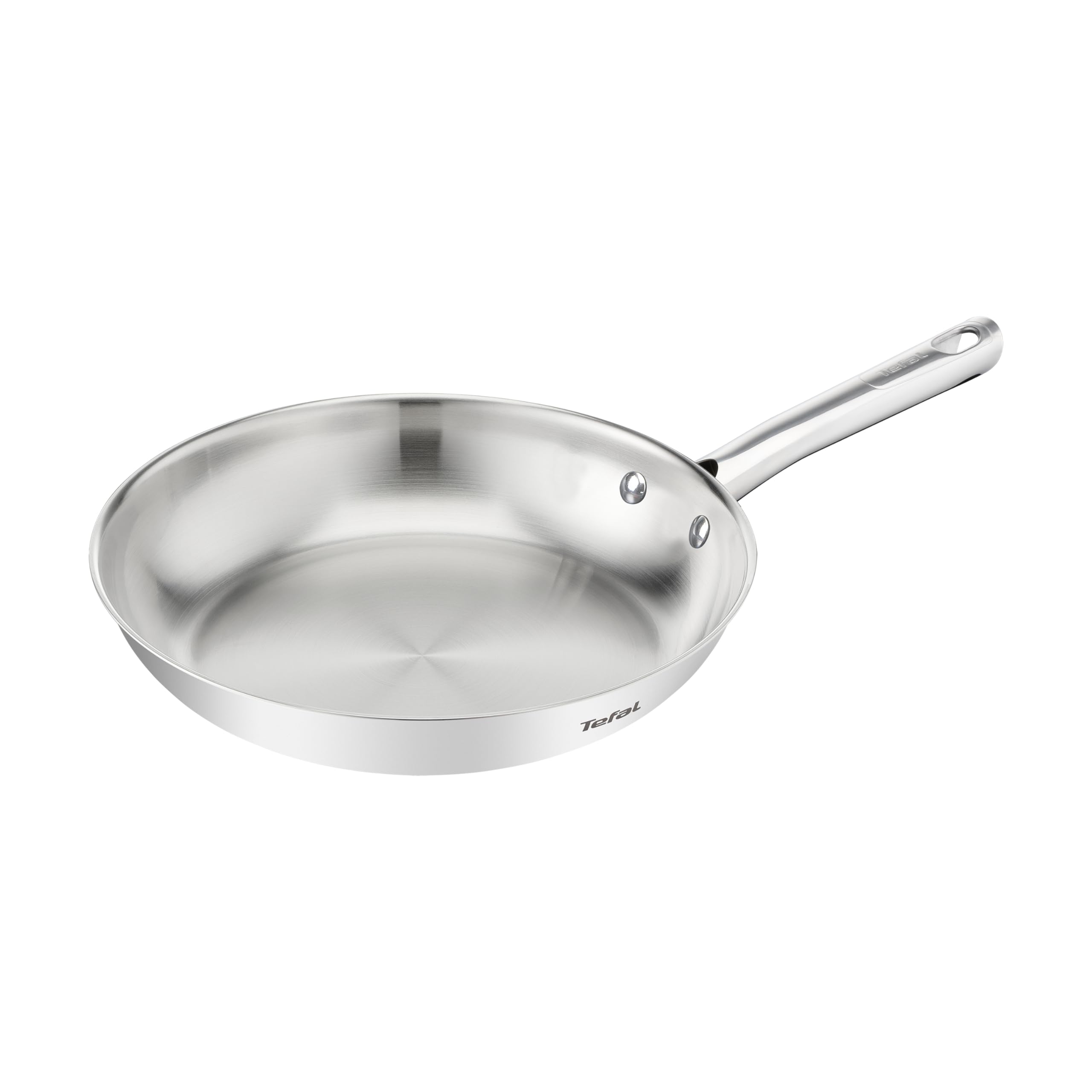 Tefal Duetto On B8660434 - Padella non sigillata con fondo a diffusione di calore spesso, manico confortevole, durevole, adatta a tutti i piani cottura, in acciaio inox