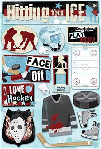 Karen Foster Design Acid and Lignin Free Scrapbooking Sticker Sheet, Hitting The Ice