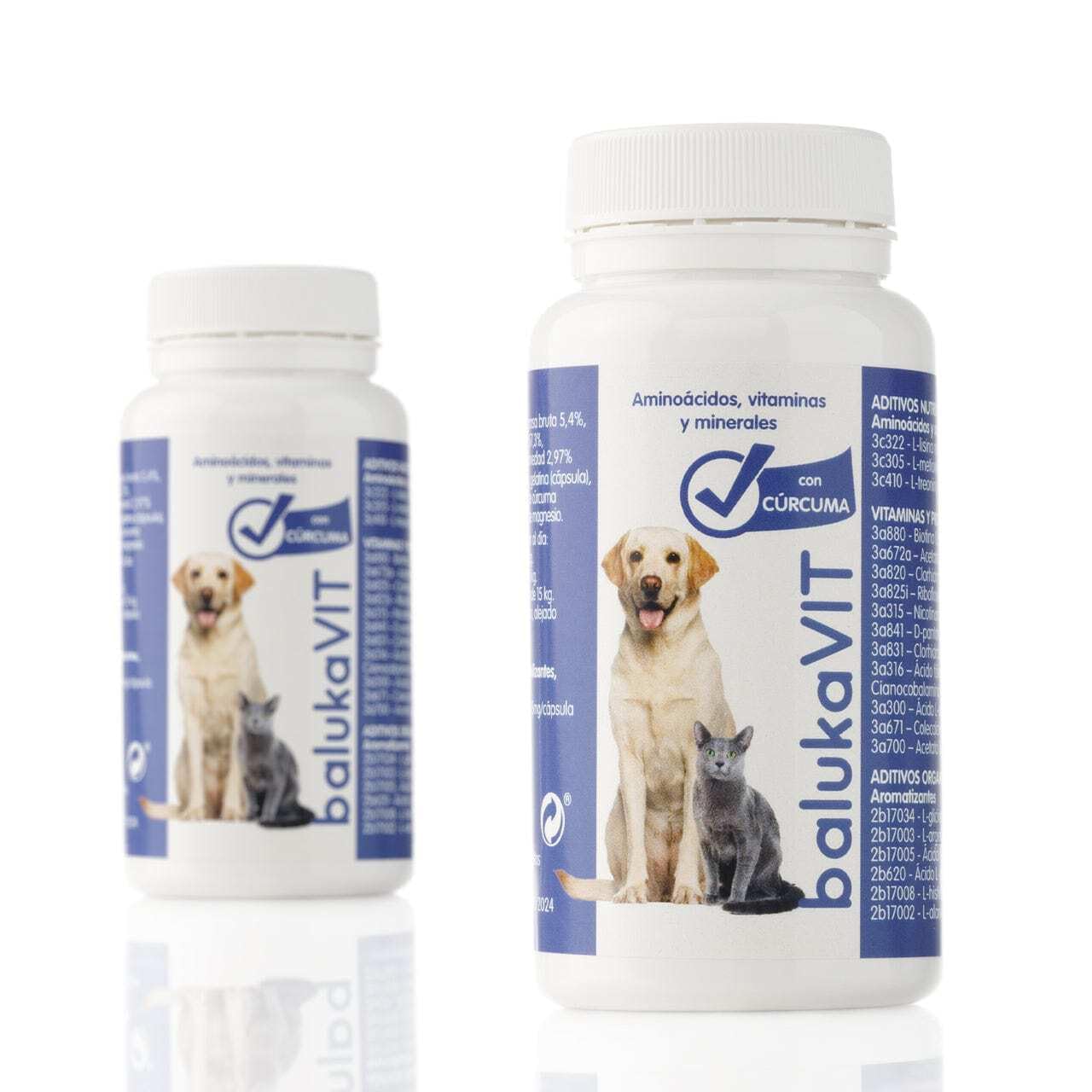 balukavit – Suplemento Natural para Perros | Vitaminas y antioxidantes con cúrcuma | Apoyo a la vitalidad, energía y Movilidad | 60 cápsulas | Fabricado en España 1 Bote (60 cápsulas)