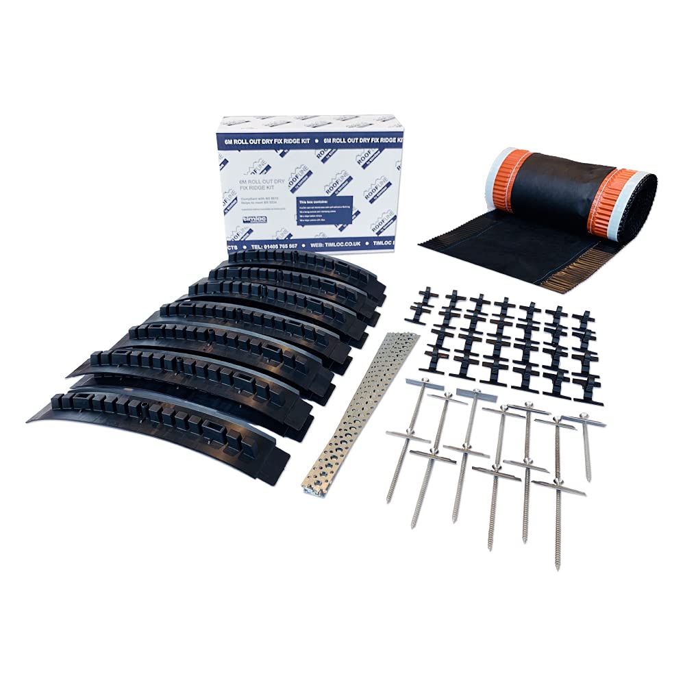 Timco Black 54700 Timloc 6M Roll Out Dry Fix Ridge Kit