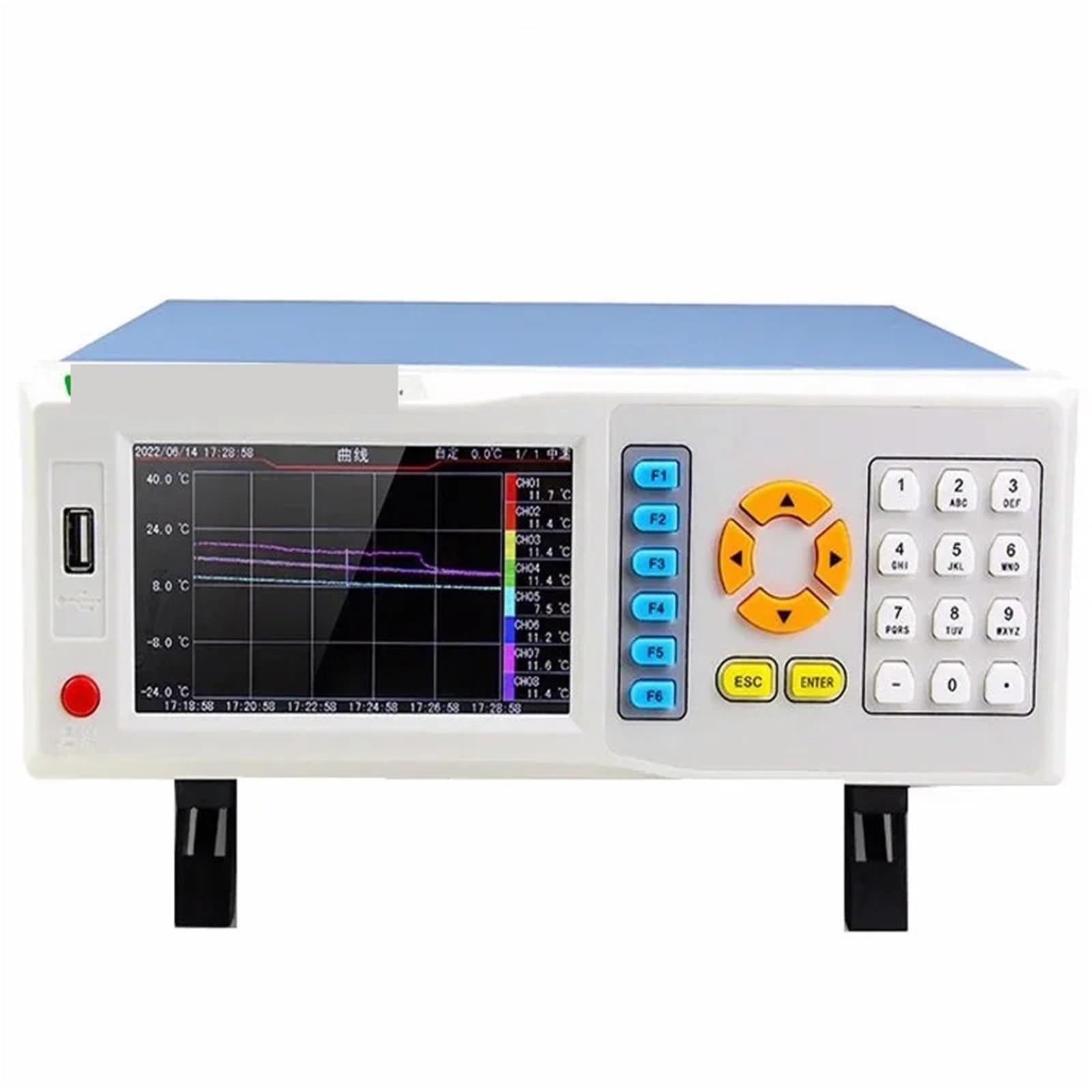 Medidor LCR, Instrumento de inspección temperatura multicanal ET3916 con adquisición registros USB y detector sonda termopar(48 channels)