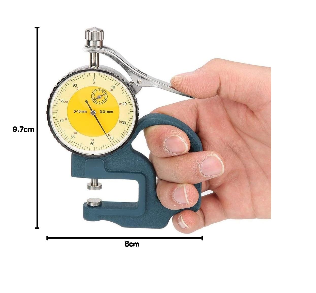 Spessimetro digitale 0-10 mm, 0-0,4 '', micrometro elettronico preciso dello spessimetro con display LCD