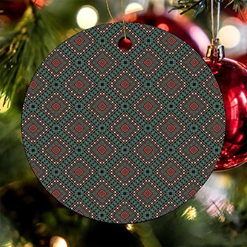 Ethnic Indian Square Round Souvenir Pendant Ornaments Christmas Trees Decoration #TOP7