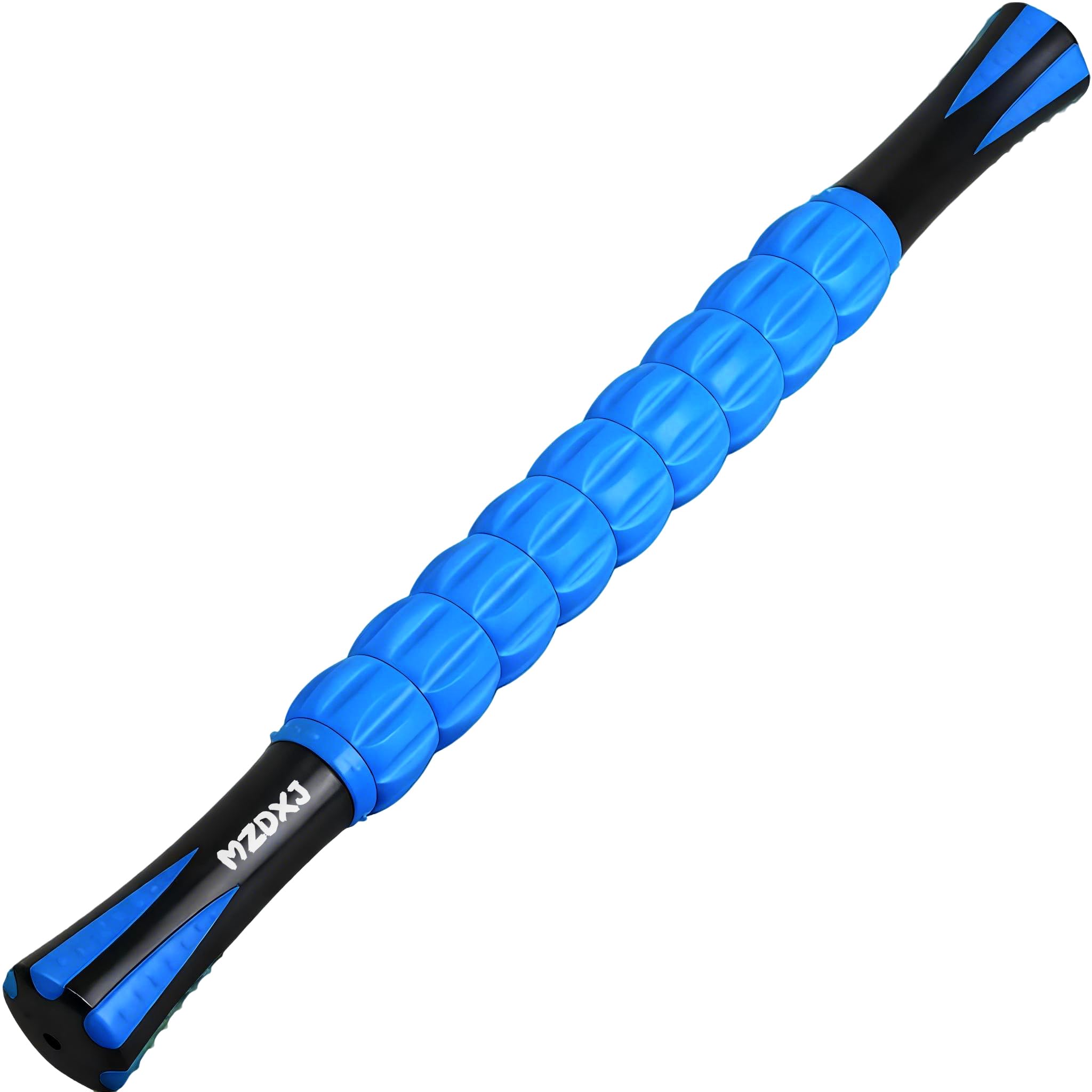 Muscle Roller &amp; Massage Roller Stick for Athletes - Lymphatic Drainage Support, Relieves Muscle Soreness, Cramping &amp; Tightness - Targets Legs, Arms, Back &amp; Calves （Blue Wheel）