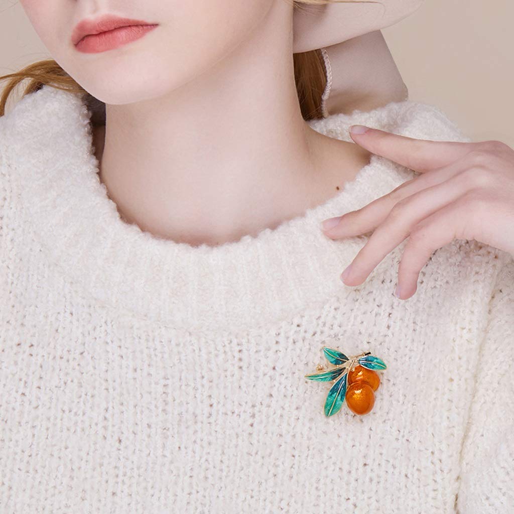 Spilla da Donna 1 Pz. Spille Carine A Forma di Kumquat, Personalizzate, per Giacche E Maglioni da Donna, Accessori Decorativi, Spille alla Moda in Lega