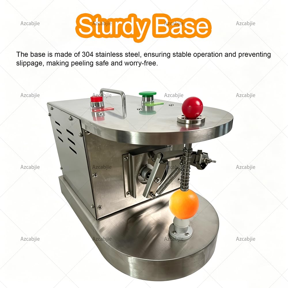 Peladora De Frutas Eléctrica Totalmente Automática De Acero Inoxidable, 500 Unidades/Hora,con Grosor De Pelado Ajustable, Funciona con Melocotones, Limones, Tomates Y Hortalizas De Raíz