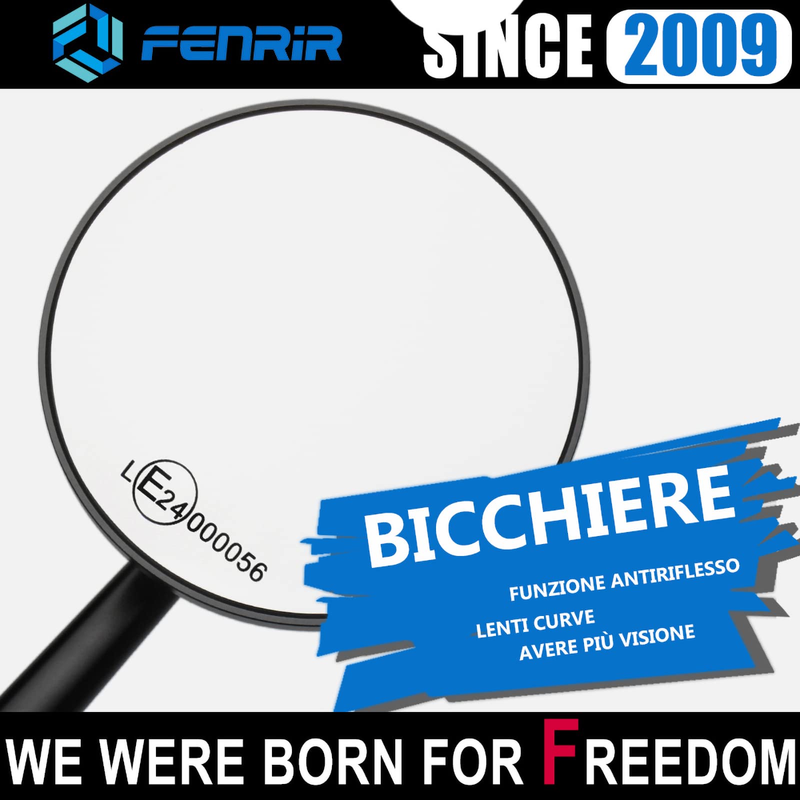 FENRIR Omologati Nero CNC Specchietti Moto Specchietto Retrovisore Specchi Retrovisori per Retrò Scrambler Monster Z900RS Z650RS V7 XSR700 XSR900 CB300R CB650R CB1000R REBEL RNINET R12NINET R12 SV650