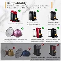 Vista 2 de BLACKSMITH FAMILY Kit de inicio de cápsulas Vertuo reutilizables + cápsulas Vertuo desechables, anillos de sellado, selladores de aluminio