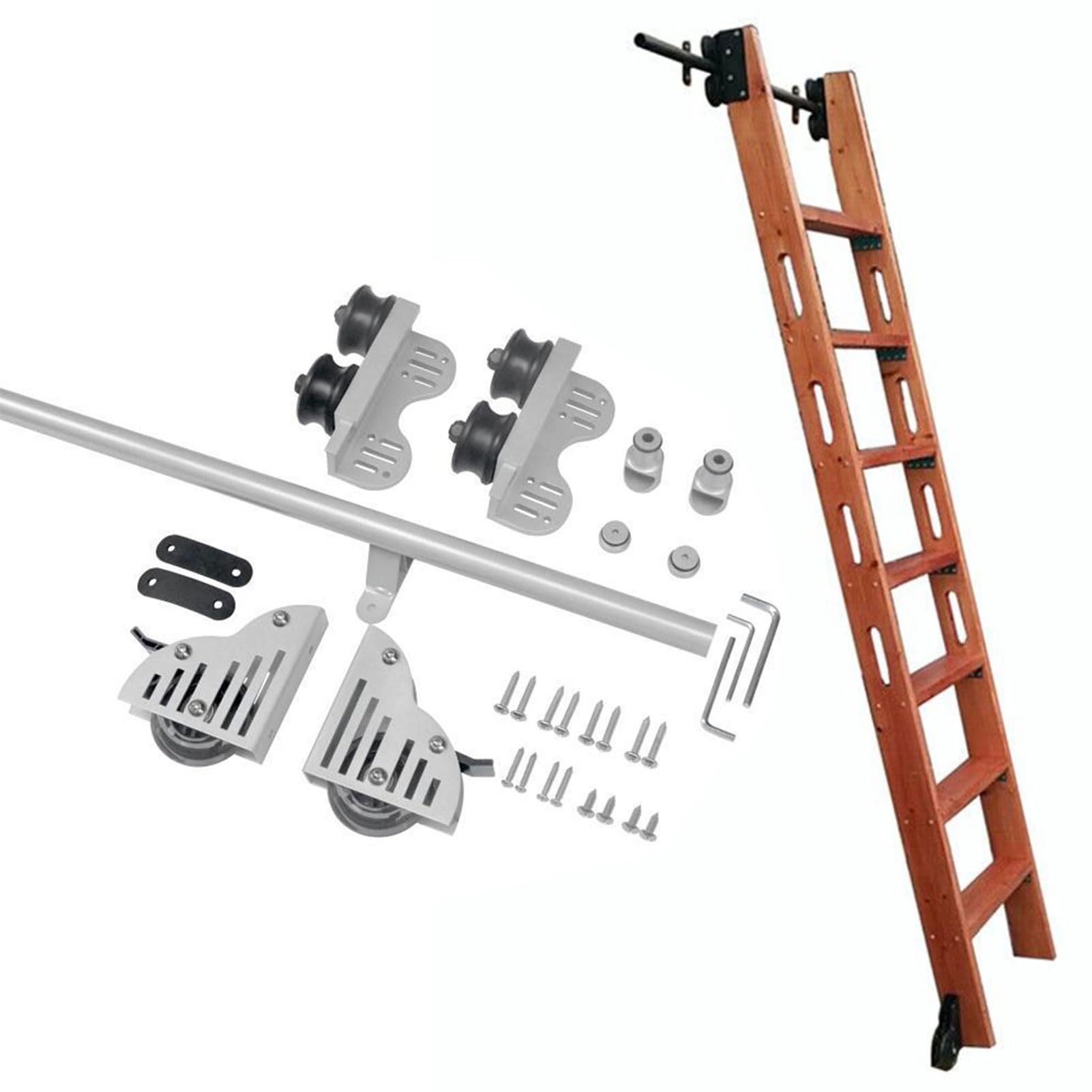 Kit quincaillerie échelle coulissante rétractable rail acier 5m