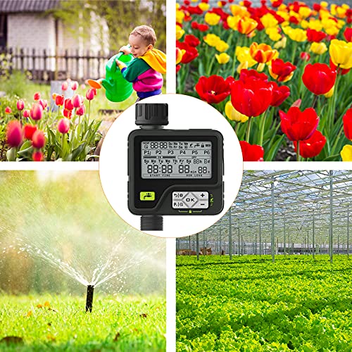Kazeila Watertimer Watering Timer 6 Afzonderlijke irrigatieprogramma's met Regensensor Waterdicht Kinderslot Handmatige… - Image 6